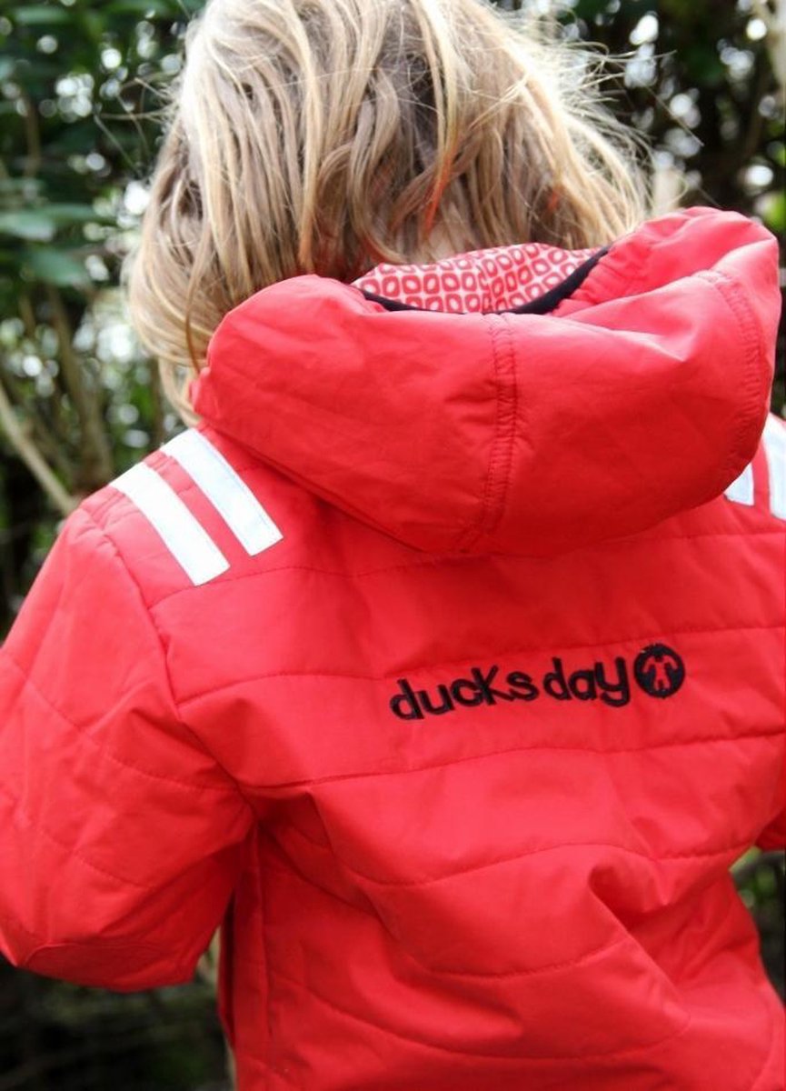 Ducksday - jas - winterjas - kinderen - omkeerbaar - unisex - rood - waterdicht - 158 - 10/12 jaar — afbeelding 7
