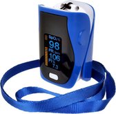 Saturatiemeter / Zuurstofmeter Inclusief Hartslagmeter Functie - Blauw