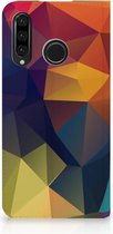 Huawei P30 Lite Standcase Hoesje Design Polygon Color