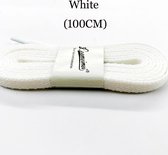 2 paire de magnifiques lacets - 100 cm - Blanc - Dentelle - Dentelle - Noeuds - Couleur