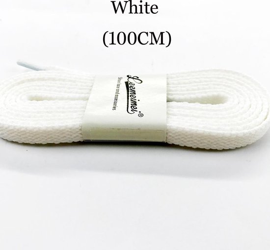 2 paire de magnifiques lacets - 100 cm - Blanc - Dentelle - Dentelle - Noeuds - Couleur