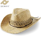Senvi - Handgemaakte Cowboyhoed  - Maat One Size- Kleur Natural
