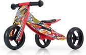 JAKE fiets 2 in 1 driewieler en loopfiets, kindervoertuig met schuimbanden, Model: Jake Red Cars
