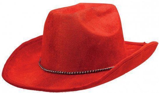 persoon weduwe Leeg de prullenbak Rode cowboyhoed voor volwassenen | bol.com