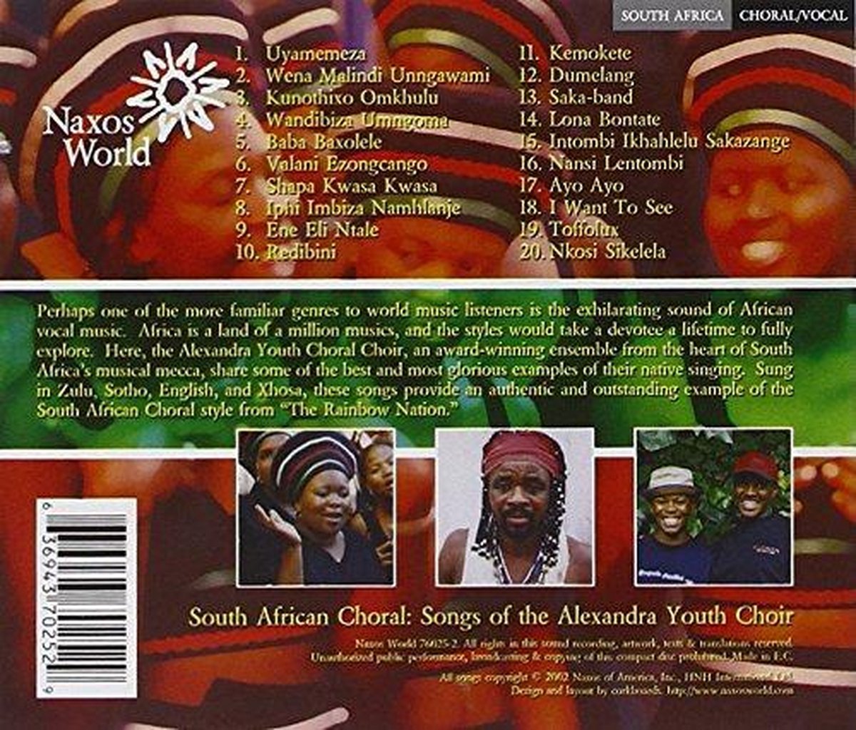 Alexandra Youth Choir - South African Choral (CD), various artists | CD ...