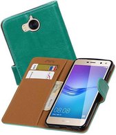 Pull Up TPU Wallet Case Hoesjes voor Huawei Y5 / Y6 2017 Groen