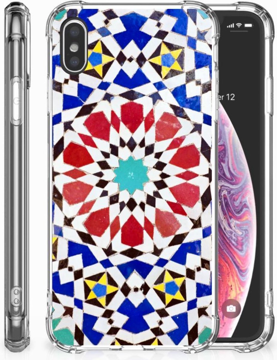 Apple iPhone Xs Max Anti-Shock Hoesje Mozaïek