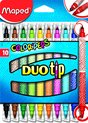 Color'Peps goed uitwasbare viltstift - DUO TIP - in ophangdoos x 10