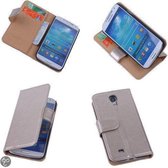 PU Leder Goud Hoesje Samsung Galaxy S4 Book/Wallet Case/Cover