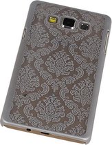 Samsung Galaxy A7 Hardcase Brocant Vintage Zilver - Back Cover Case Bumper Hoesje
