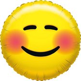 Folie ballon bloos smiley 45 cm - Helium ballon blozende emoticon 45 cm