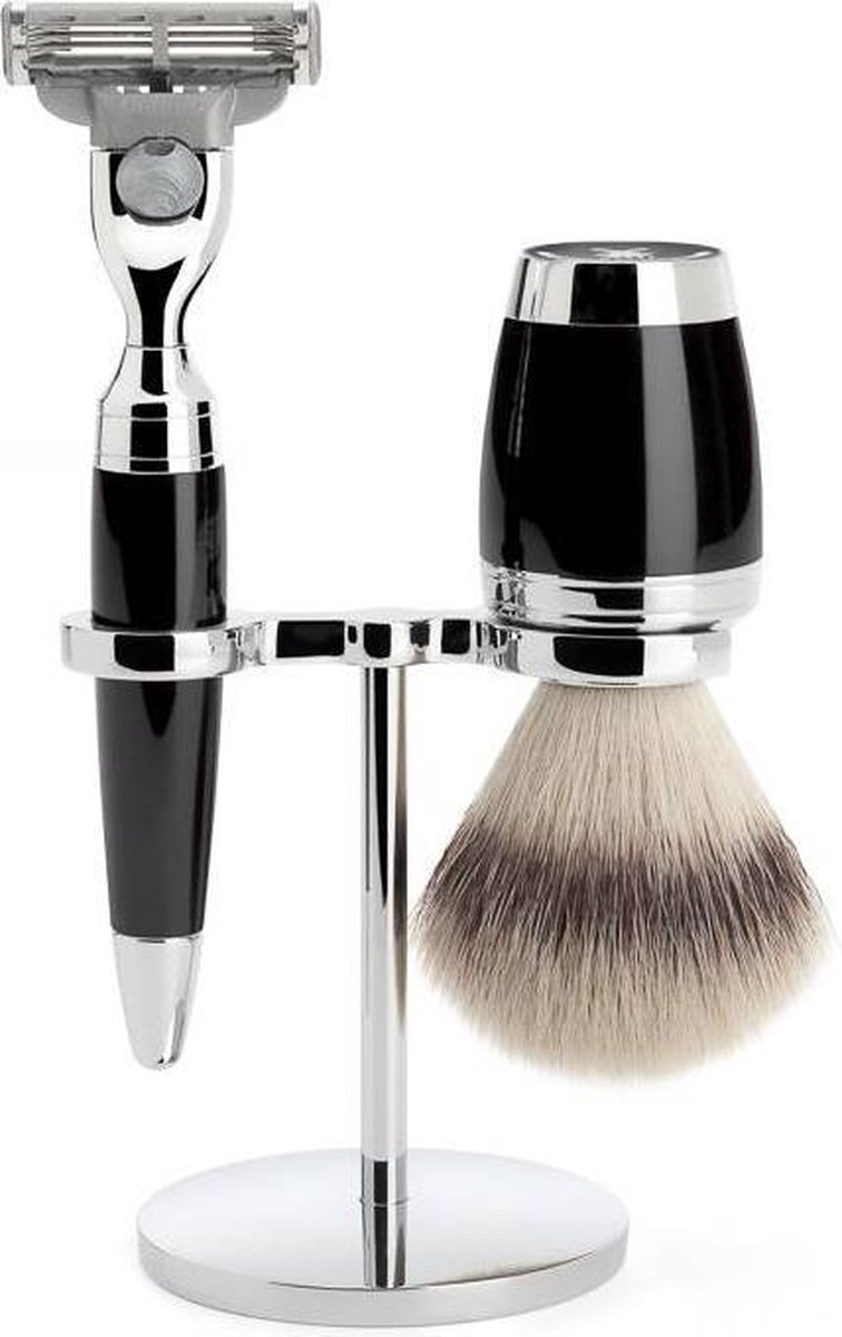 MÜHLE -Scheerset Stylo 3-delig - Zwart - Mach3