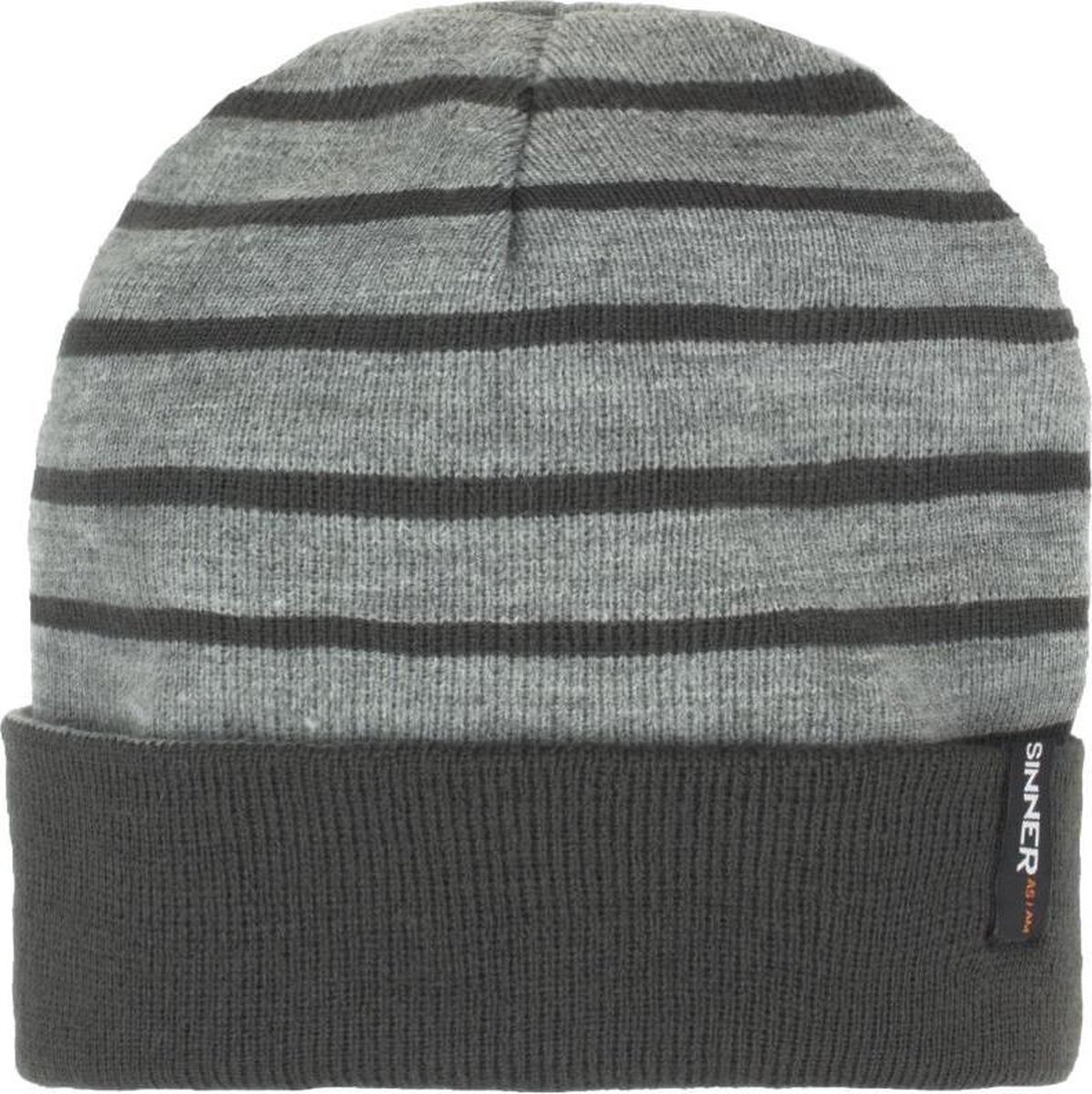 Sinner Valley Beanie Dark Heren Muts Grijs