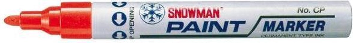 Snowman CP-12 paint marker rood