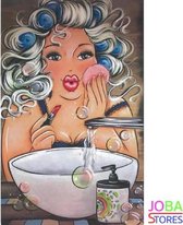 Diamond Painting "JobaStores®" Dikke Dames 17 - volledig - 30x45cm