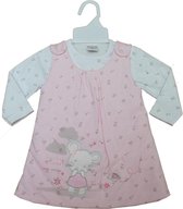 Baby meisje set|ensemble de robe de bébé| roze wit Mt 68-74