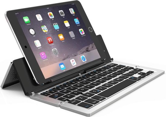 Opvouwbaar toetsenbord voor alle tablets & smartphone van Apple & Samsung,  silver | bol.com