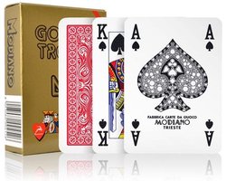 CARTE MODIANO POKER GOLDEN TROPHY 4 STANDARD INDEX Rood
