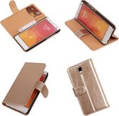 BestCases.nl PU Leder Goud Xiaomi Mi4 Book/Wallet Case/Cover