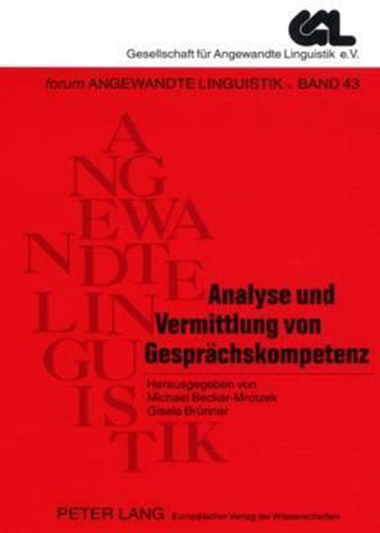 Analyse und Vermittlung von Gesprächskompetenz - cover