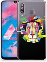 Telefoonhoesje met Naam Samsung Galaxy M30 Lion Color