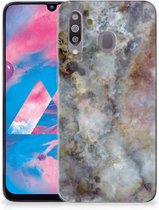 TPU Siliconen Hoesje Samsung Galaxy M30 Marmer Grijs