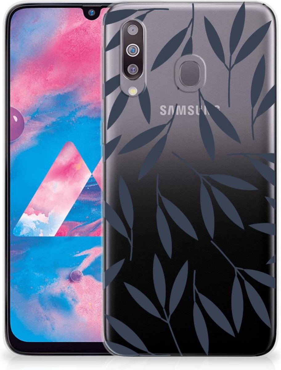 Samsung Galaxy M30 TPU Case Leaves Blue