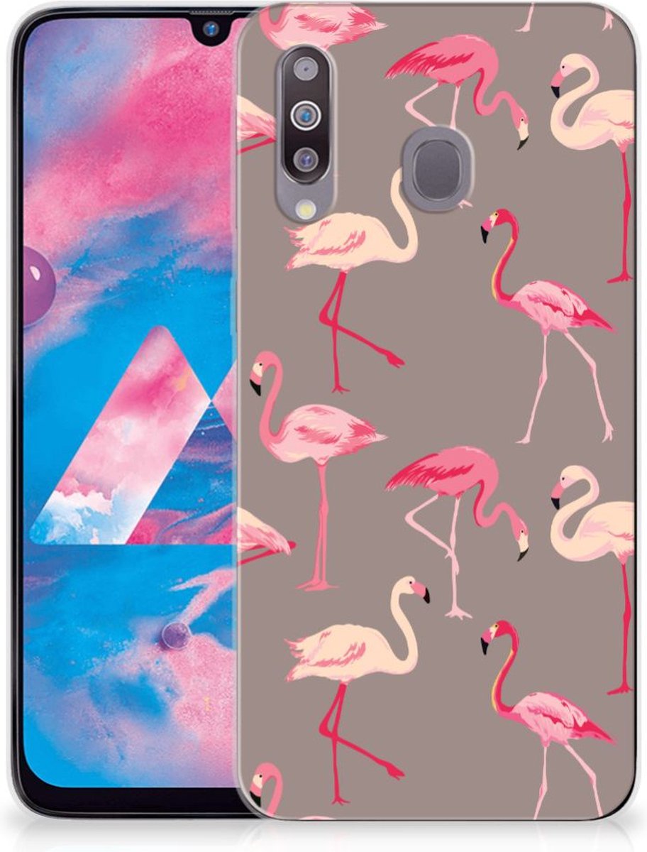 Samsung Galaxy M30 TPU Hoesje Flamingo