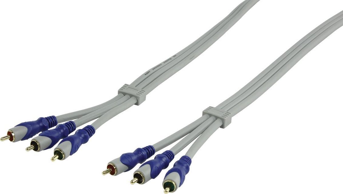 HQ Standaard 10 Meter 3x RCA Component Video Kabel