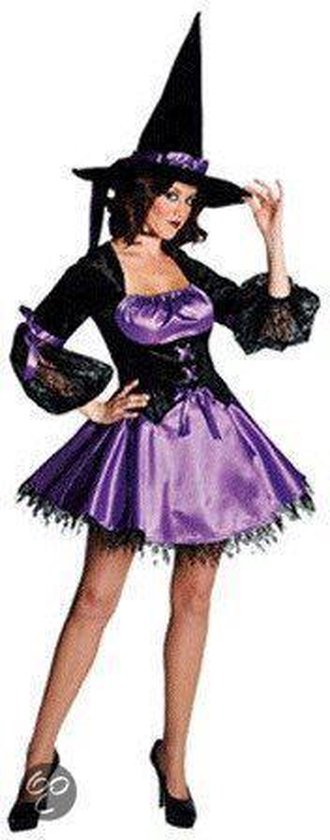 gelijkheid Hardheid Vervloekt Halloween Sexy heksen kleed paars/zwart 38 (m) | bol.com
