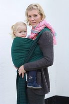 Wrap pour bébé tissé Yaro Turtle Emerald-Black - 4,20 mètres