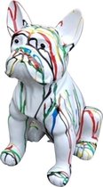 Vrolijke Beelden Franse Bulldog - 40 cm - Wit