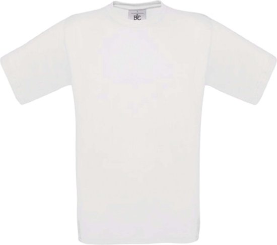 B&C Exact 150 Heren T-shirt White Maat M (onbedrukt - 5 stuks)
