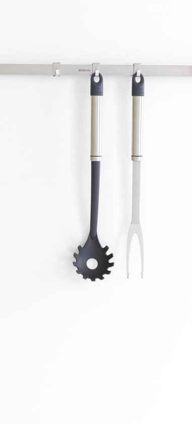 Brabantia Ophangrek voor keukenhulpen met 5 haken - 40 cm - Matt Steel | bol