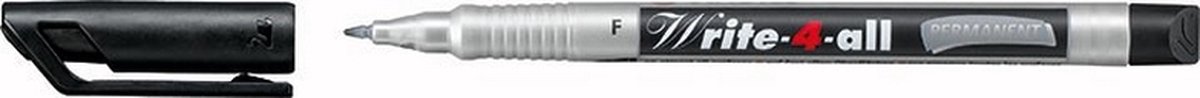 Viltstift STABILO Write-4-All 166/46 permanent superfijn zwart - 10 stuks