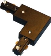 LED Railverlichting Connector 90 graden, 3-wire - ZWART