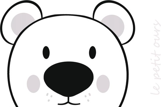 Kinderposter lief beertje A4 - poster babykamer - kinderkamer- beer