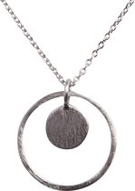 Lauren Sterk Amsterdam ketting cirkel - 925 zilver gerhodineerd - coating