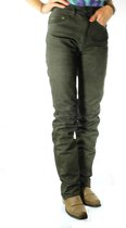 Sticks&Stones 501- 5 pocket Nubuck leren broek-Donkerbruin-Jeansmaat W27-L36