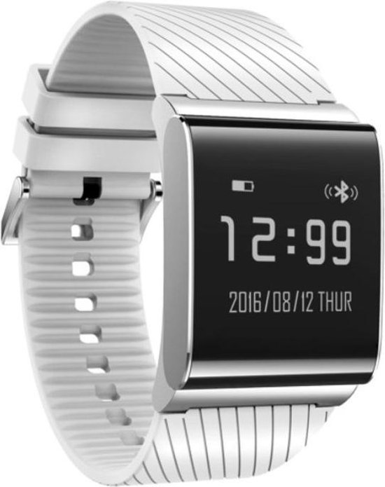 Sport horloge activity tracker bluetooth hartslagmeter wit