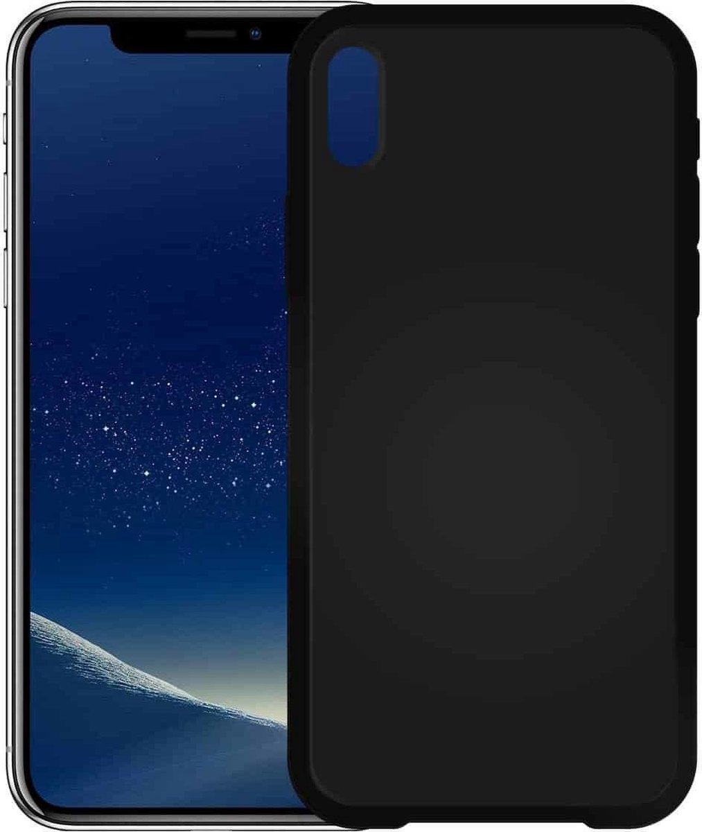 Mat Zwart TPU Siliconen hoesje voor Apple iPhone Xs