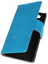 Devil Booktype Wallet Case Hoesjes voor Sony Xperia Z3 Compart Turquoise