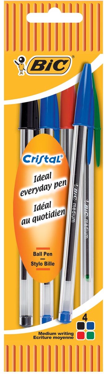 Stylo bille Bic Stylo 4 couleurs Bic Medium Blister