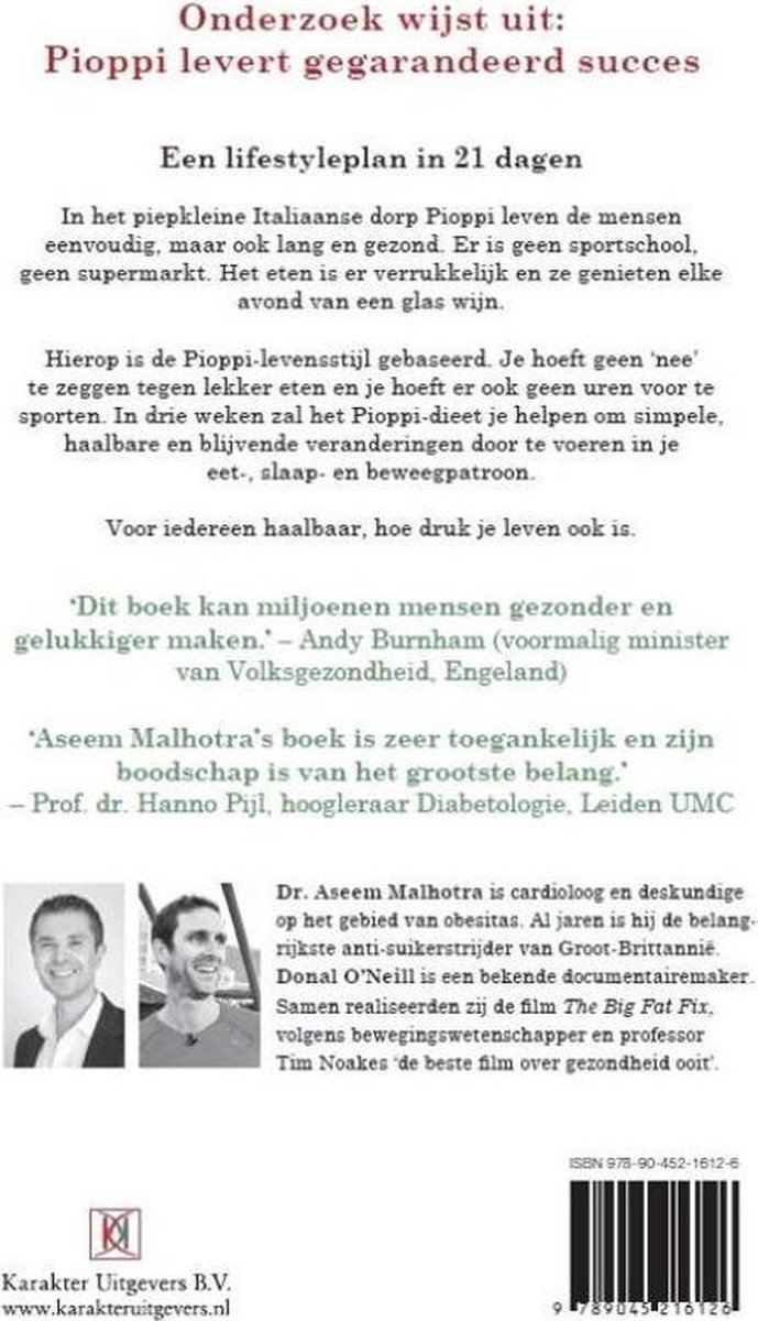 Het Pioppi dieet - back cover