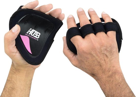 Onzuiver Fragiel Uitgraving Fitness handschoenen - Grip Pad - Gym Training Handschonen - Roze | bol.com