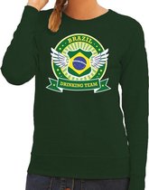 Groen Brazil drinking team sweater dames M