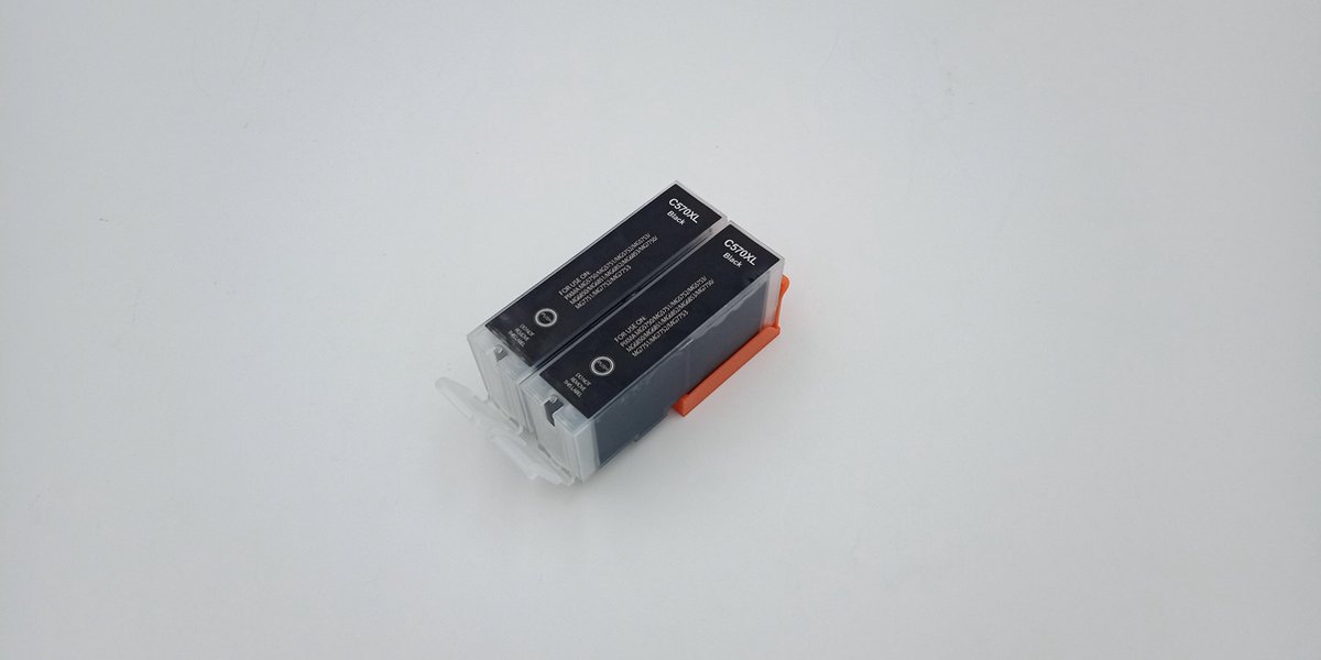 KATRIZ® huismerk inkt voor|Canon PGI-570PGBK XL(transparent)|22ml | ( 2stuks) - Met chip