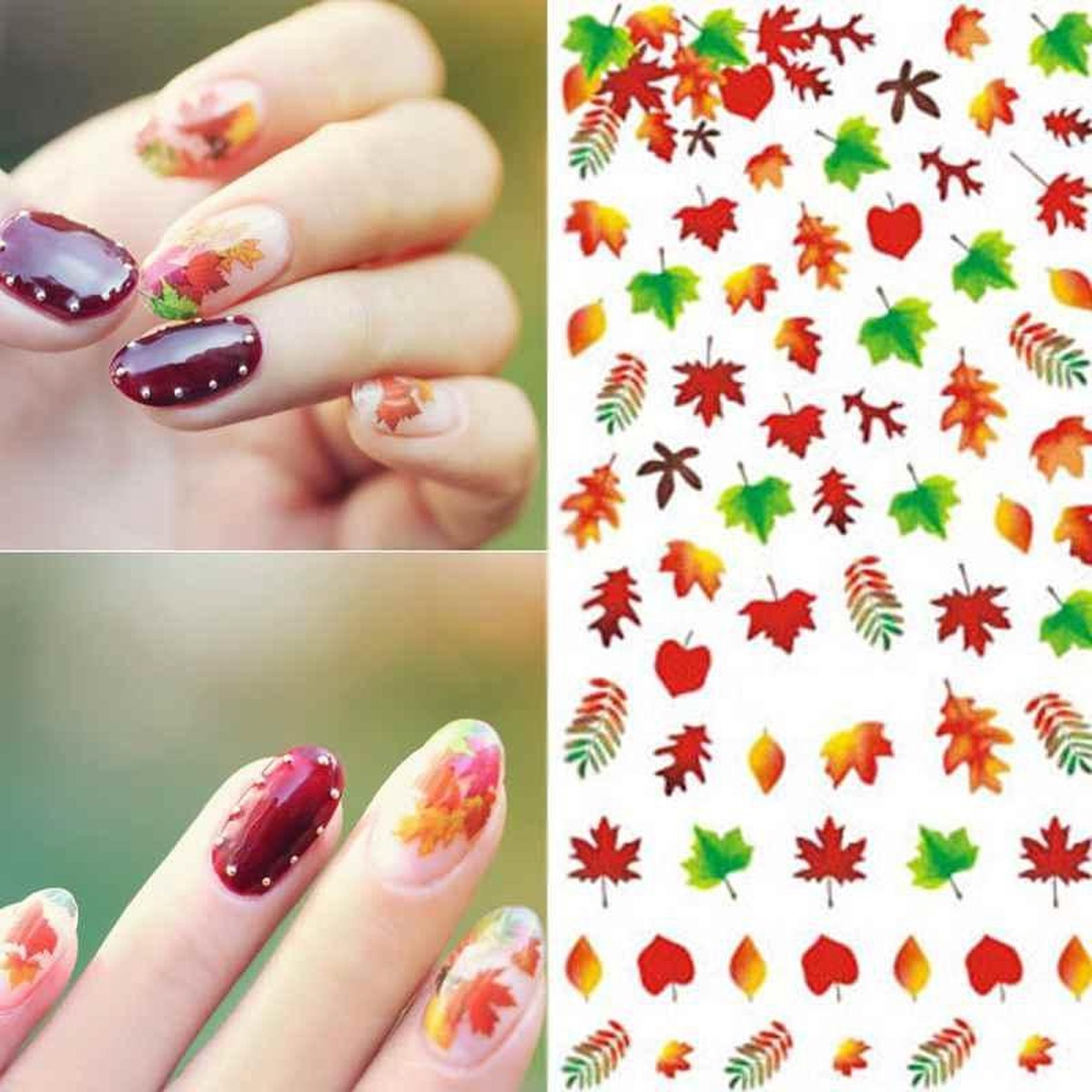 Goedkoopste Nail art stickers blad blaadjes -70 pcs