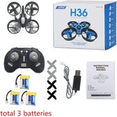 Mini Drone Jjrc H36 - Drone - Quadcopters - Return Key - RC - Helicopter - Kinderspeelgoed Zwart