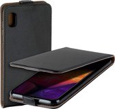 Pearlycase Lederlook Flip Case hoesje Zwart voor Samsung Galaxy A10